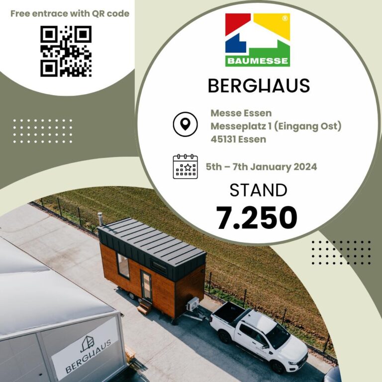 🏡 Exciting News Alert! 🏡 Berghaus Tiny House is thrilled to announce our participation in the upcoming Baumesse event in…